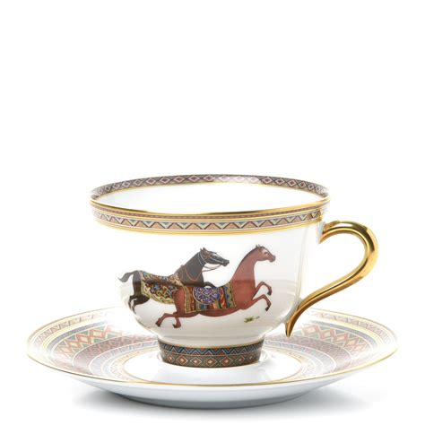 hermes horse tea set|Hermes cup and saucer set.